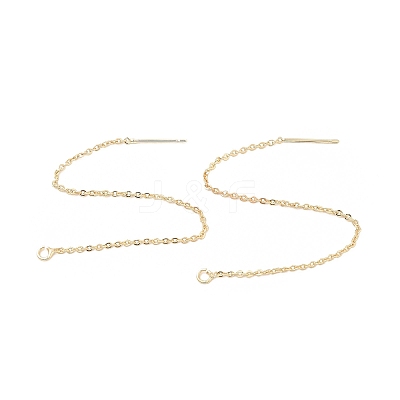 Rack Plating Brass Stud Earring Findings KK-E081-01G-1