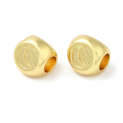 Eco-Friendly Rack Plating Brass European Beads KK-F854-01G-02-1