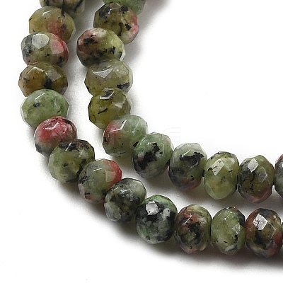 Dyed Natural Malaysia Jade Rondelle Beads Strands G-E316-2x4mm-43-1