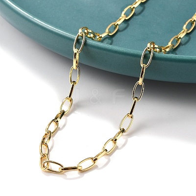 Brass Cable Chain Necklaces for Women Men NJEW-F337-01G-02-1