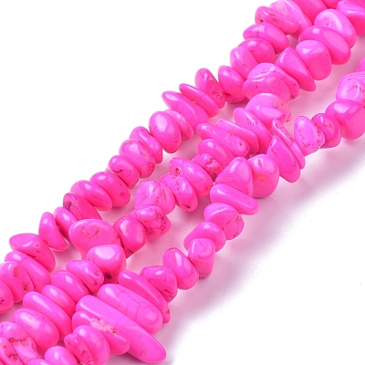 Natural Magnesite Beads Strands TURQ-P001-02A-09-1