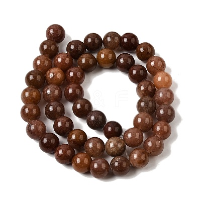Natural Purple Aventurine Round Bead Strands G-E334-8mm-21-1
