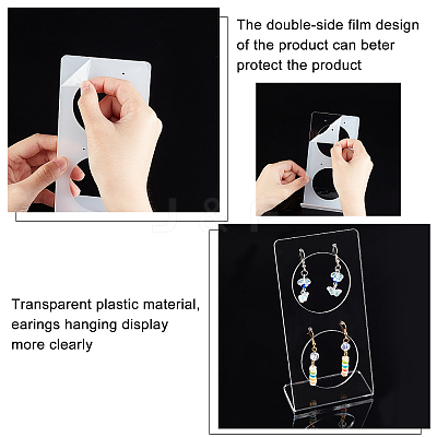 Transparent Acrylic Earring Display Stands EDIS-WH0012-18-1