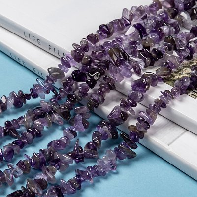 Natural Amethyst Beads Strands Z0RRN-1