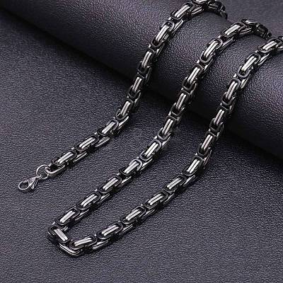 Stainless Steel Byzantine Chains Necklaces for Men FS-WG56795-124-1