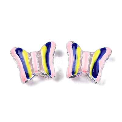 Transparent Acrylic Enamel Beads TACR-G040-05B-1