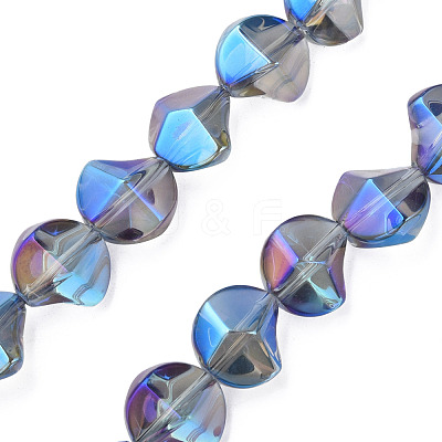 Electroplate Glass Beads Strands EGLA-N008-019-A01-1