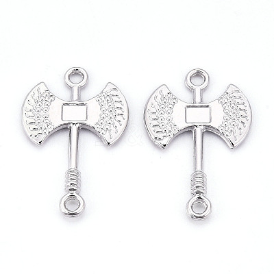 Alloy Double Axe Connector Charms X1-PALLOY-N176-125P-1