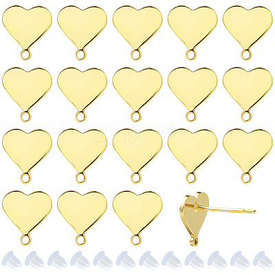 20Pcs Brass Stud Earring Findings KK-SC0006-80-1