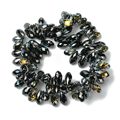 Transparent Electroplate Glass Beads Strands GLAA-K064-07A-HP01-1