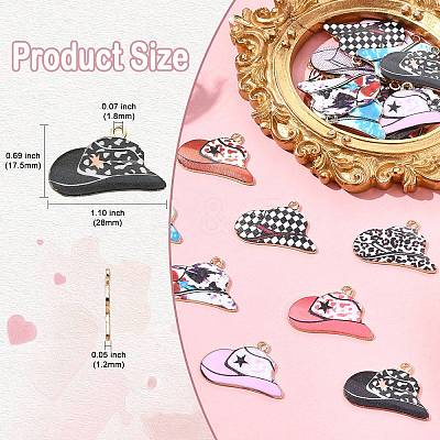 45Pcs 9 Colors Printed Zinc Alloy Pendants FIND-CJ0004-24-1