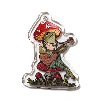 Printed Transparent Acrylic Pendants LS-MACR-G059-11F-1