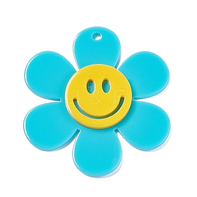 Opaque Acrylic Big Pendants OACR-P012-B01-1