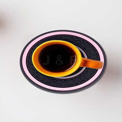 2Pcs PVC Coaster AJEW-LP0006-75D-1