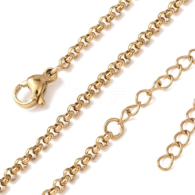 2.5MM 304 Stainless Steel Rolo Chain/Pea Chain Necklaces SA-CBA4160-23G-1
