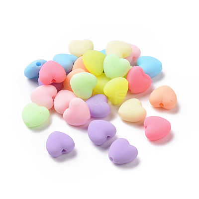 Rubberized Style Acrylic Beads SACR-P018-05M-1