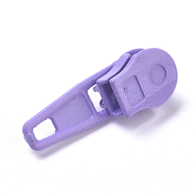 Spray Painted Alloy Replacement Zipper Sliders PALLOY-WH0067-97L-1