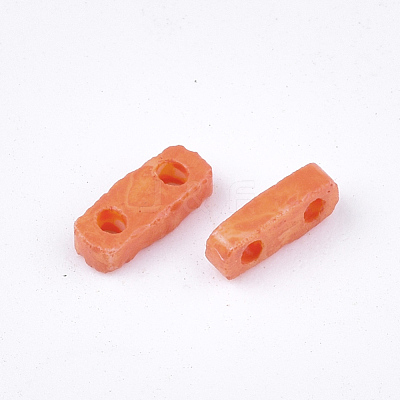 2-Hole Baking Paint Glass Seed Beads SEED-S023-17A-03-1