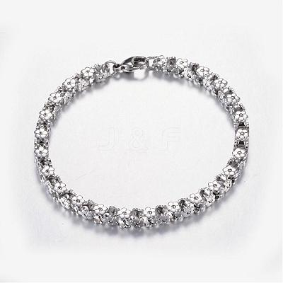 Tarnish Resistant 304 Stainless Steel Bracelets STAS-F027-08-1