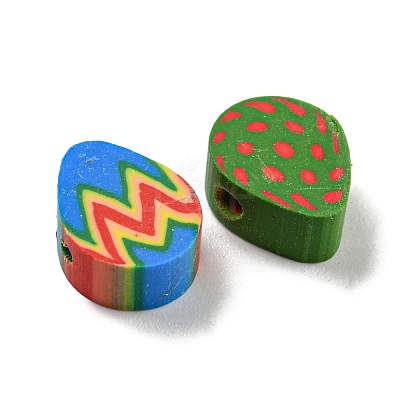 50Pcs Handmade Polymer Clay Beads CLAY-FP0001-15-1