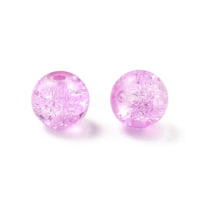 Spray Painted Crackle Glass Beads CCG-XCP0001-10-1