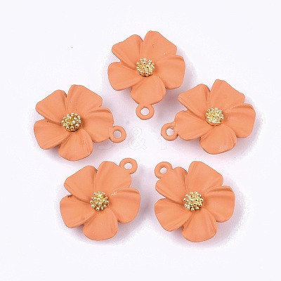 Spray Painted Alloy Pendants PALLOY-N0147-03B-1
