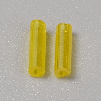 300Pcs Transparent Glass Round Bugle Beads GLAA-WH0015-74L-1