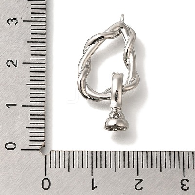 Brass Fold Over Clasps KK-K389-028P-1