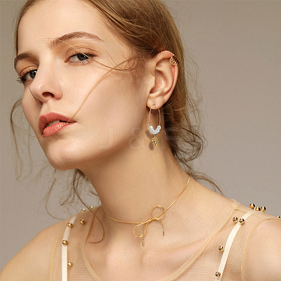 40Pcs Brass Hoop Earrings Findings KK-DC0001-11-1