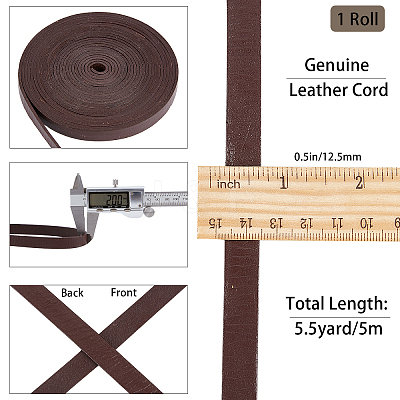 Flat Cowhide Leather Cord WL-GF0001-08C-02-1