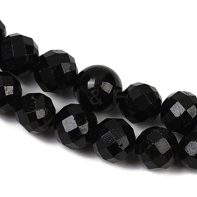 Natural Black Tourmaline Beads Strands LS-G-G927-46-1