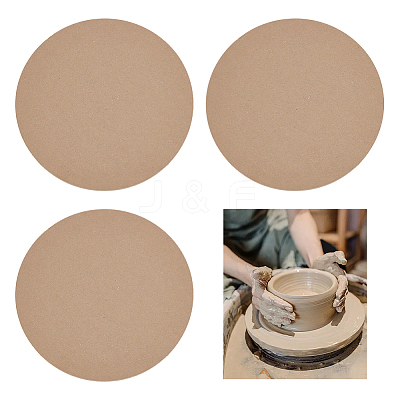 MDF Wood Round Boards TOOL-WH0059-076A-1