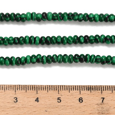 Synthetic Malachite Beads Strands G-Z110-B02-2x4mm-1