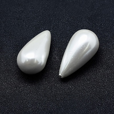 Electroplate Shell Pearl Half Drilled Bead BSHE-G006-01F-1