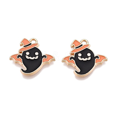 Halloween Theme Rack Plating Alloy Enamel Pendants ENAM-N056-359B-1
