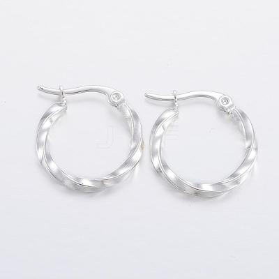 304 Stainless Steel Hoop Earrings EJEW-H327-03B-1