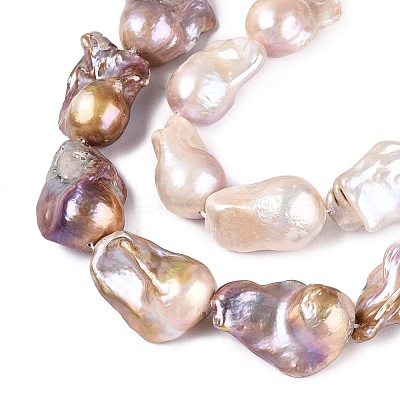 Natural Baroque Pearl Keshi Pearl Beads Strands PEAR-S019-05D-03-1