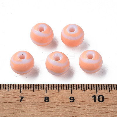 Opaque Striped Acrylic Beads MACR-S373-27D-08-1