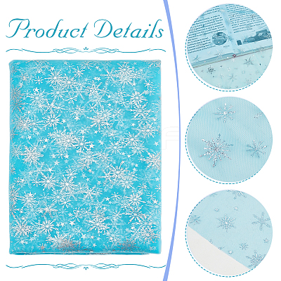 Snowflake Pattern Nylon Fabric DIY-WH0084-85C-1