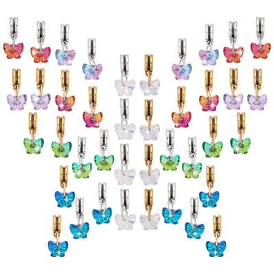40Pcs 10 Styles Glass European Dangle Charms PALLOY-PH01829-1