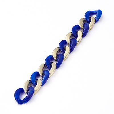 Handmade CCB Plastic Curb Chain AJEW-JB00678-06-1