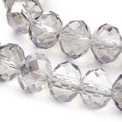 Electroplate Glass Beads Strands GR10MMY-01S-1