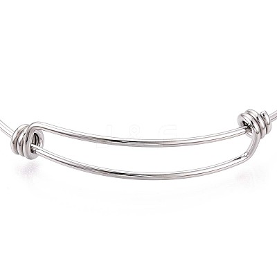 Tarnish Resistant Adjustable 201 Stainless Steel Expandable Bangle Making STAS-R069-04-1