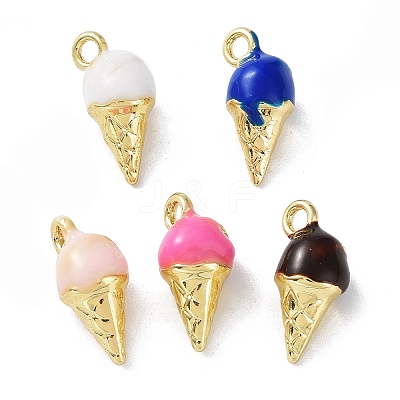 Rack Plating Alloy Enamel Charms X-PALLOY-Q458-11G-1
