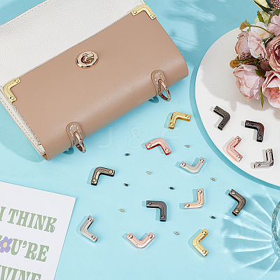 24Pcs 6 Styles Zinc Alloy Purse Decorative Edge Hardware PURS-PH0001-42-1