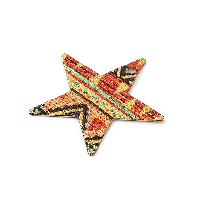 Geometric Alloy Sheet Printed Pendant Earrings Accessories LS-PALLOY-E139-01G-01-1
