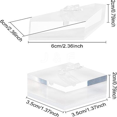 2 Pcs 2 Styles Acrylic Ring Displays RDIS-FG0001-13-1
