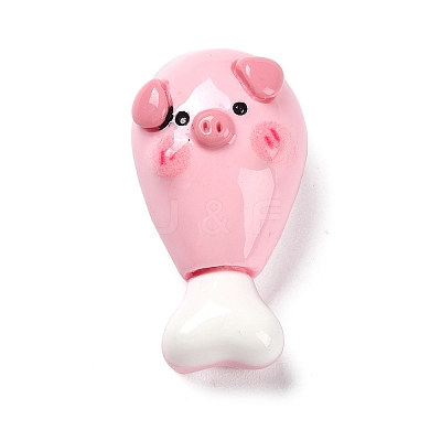 Opaque Resin Cute Pig Imitation Food Decoden Cabochons CRES-M016-01J-1