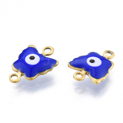 Ion Plating(IP) 304 Stainless Steel Enamel Connector Charms STAS-N092-173A-1