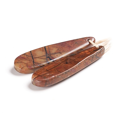 Natural Picasso Jasper Pendants G-G827-03A-1